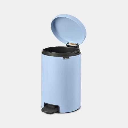 Brabantia 202483 NewIcon Pattumiera a Pedale 12 L Acciaio Antiscivolo con Chiusura Ammortizzata colore Blu