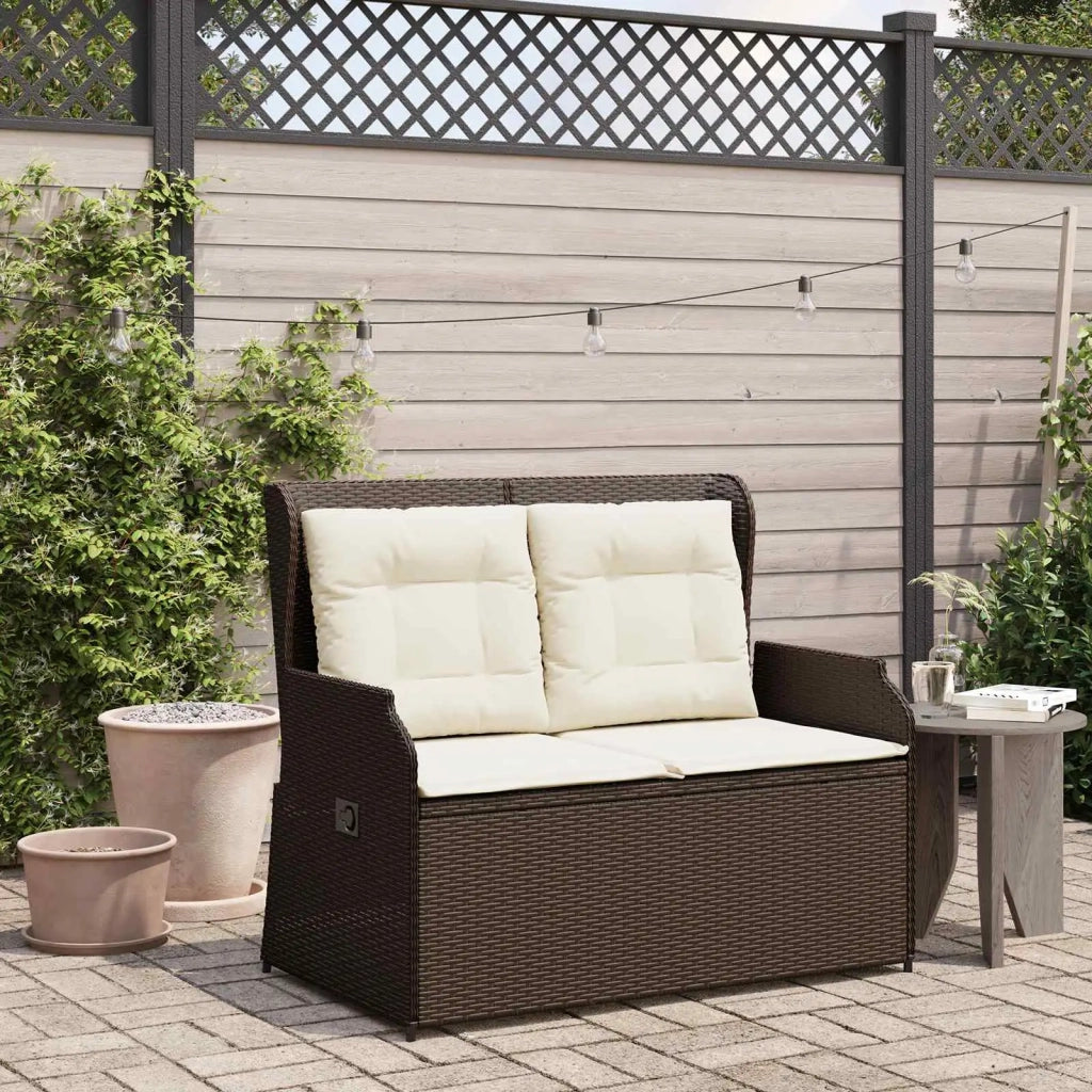 Panchina da giardino Marrone polyrattan 3394459