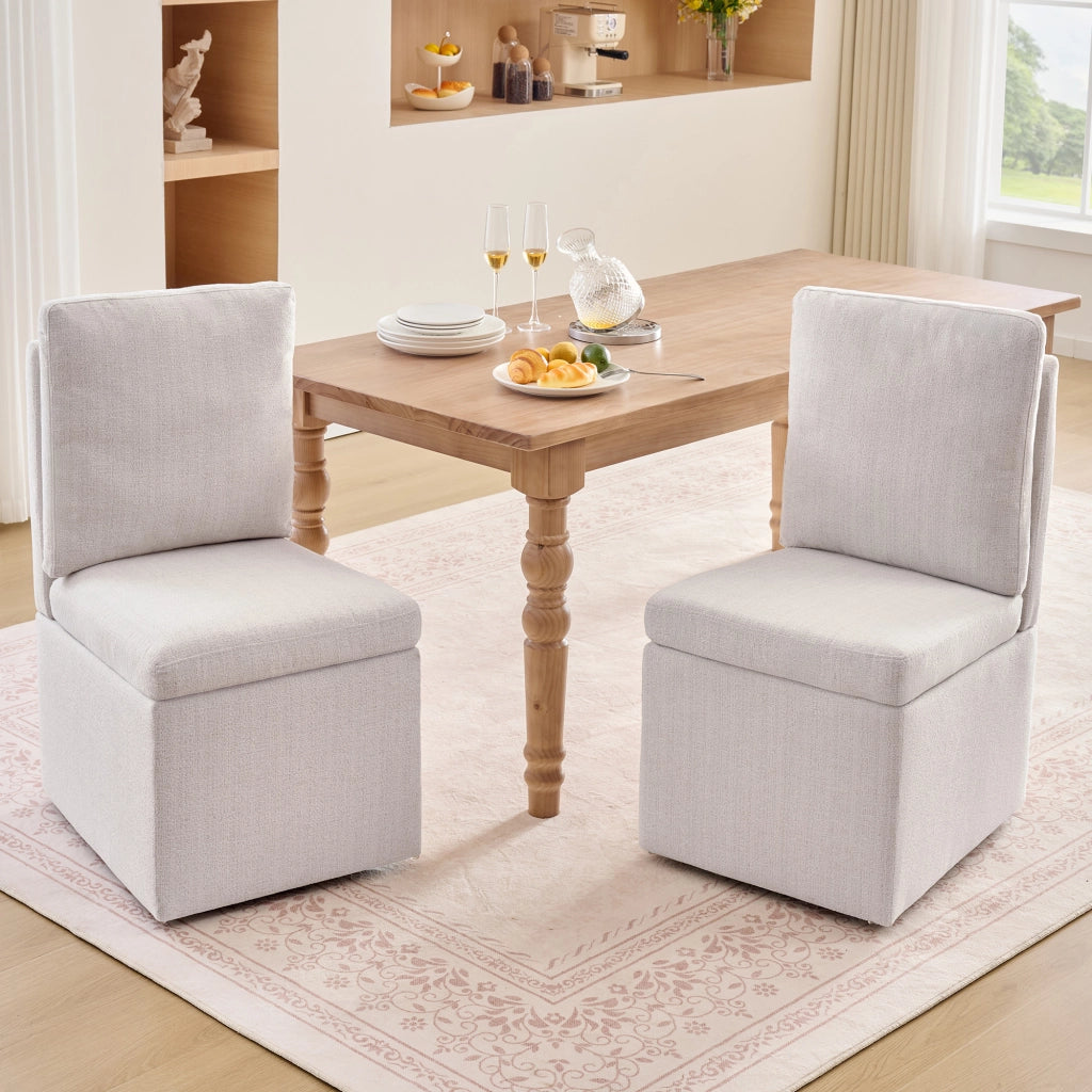 Sgabello Contenitore Imbottito ¨C MINIMAL ¨C Grigio-Beige