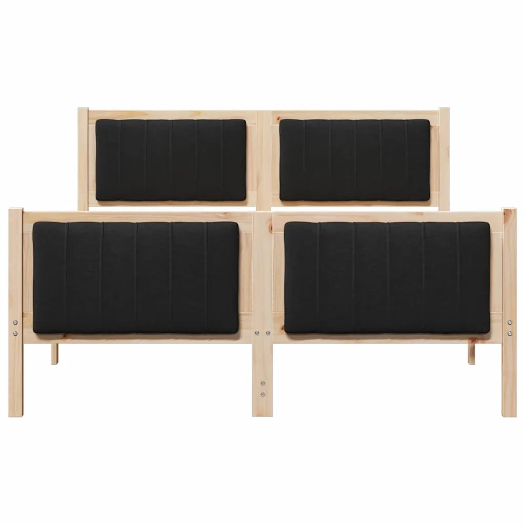 Struttura del letto con testiera-Giroletto con Testiera Marrone e nero 140 x 200 cm 287415