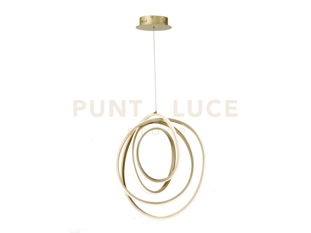 SOSPENSIONE GOLDEN LED 3000K 2190LM 50W D.50CM COLORE ORO DIMMERABILE