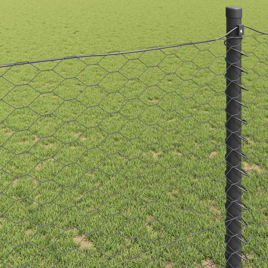 Recinzione Esagonale Grigio 0,5 x 10 m PVC 42005481