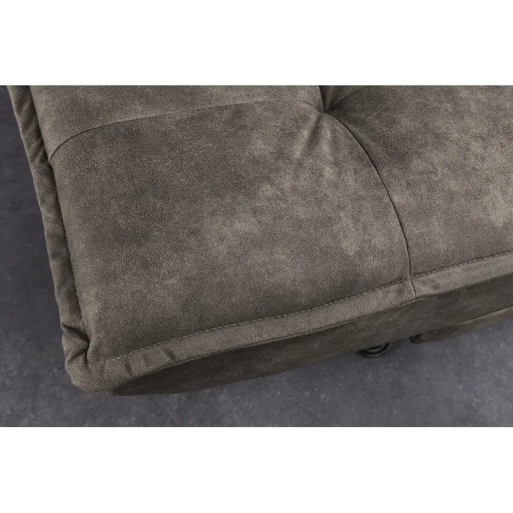 Divano convertibile SERENO taupe – Divano letto 3 posti in microfibra