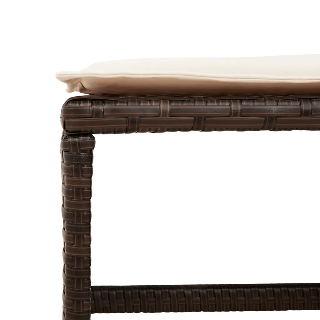 Set da Pranzo da Giardino 13pz con Cuscini Marrone Polyrattan 3277928