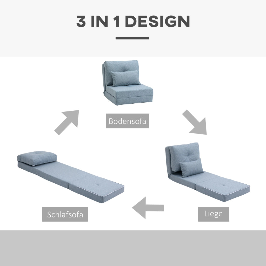 Letto a castello con materasso ¨C Minimal ¨C 60x80x56 cm, blu