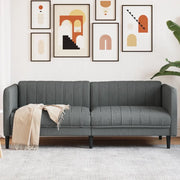 Divano a 3 Posti-Sofa 3 Posti Grigio Scuro in Tessuto
