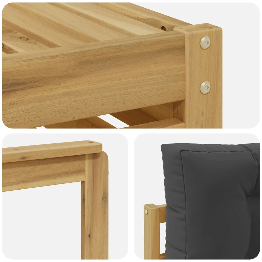 Set di divani da esterno 7 pz Bianco e Antracite Poliestere 3390352