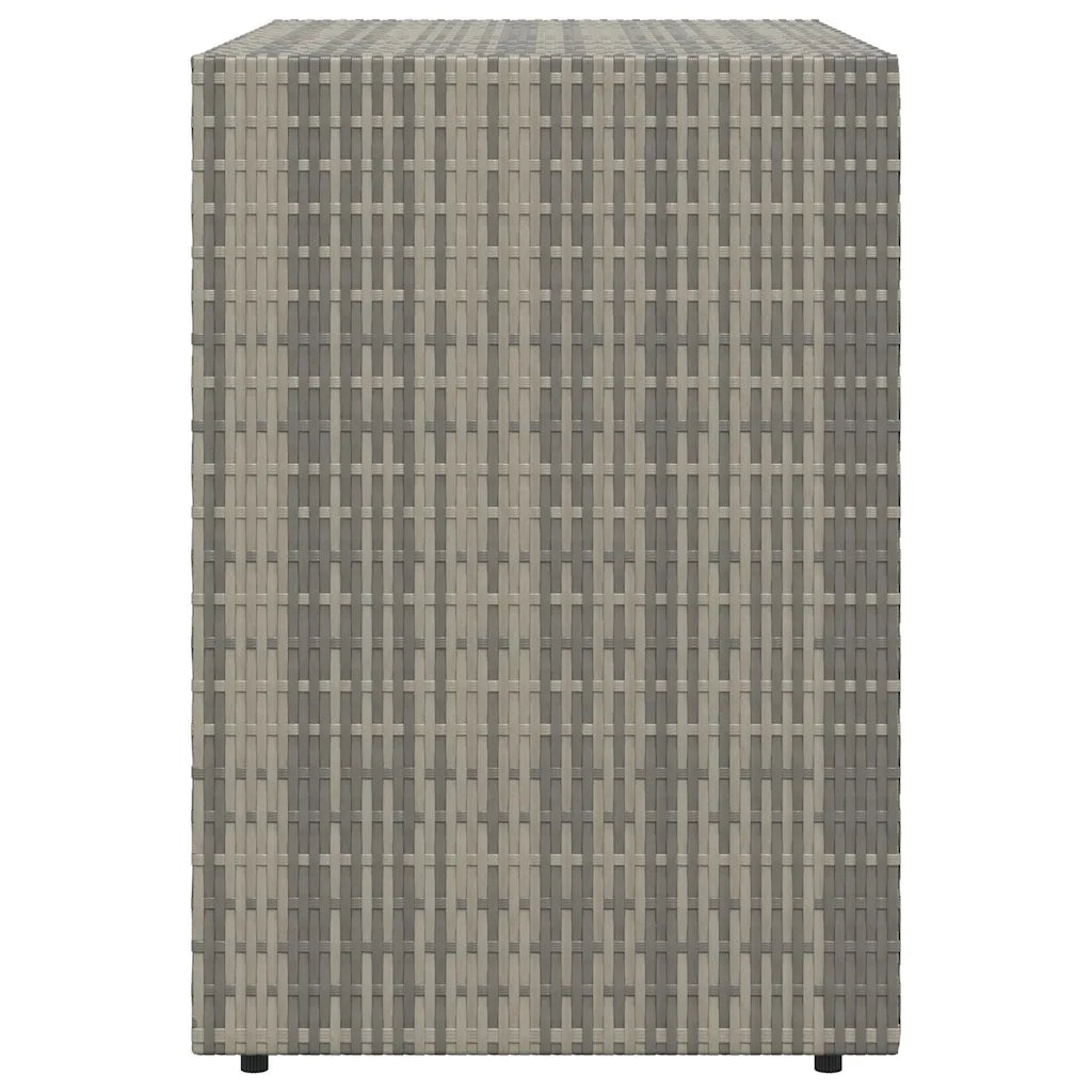 Mobile Portaoggetti da Giardino Grigio 100x55,5x80cm Polyrattan 319869