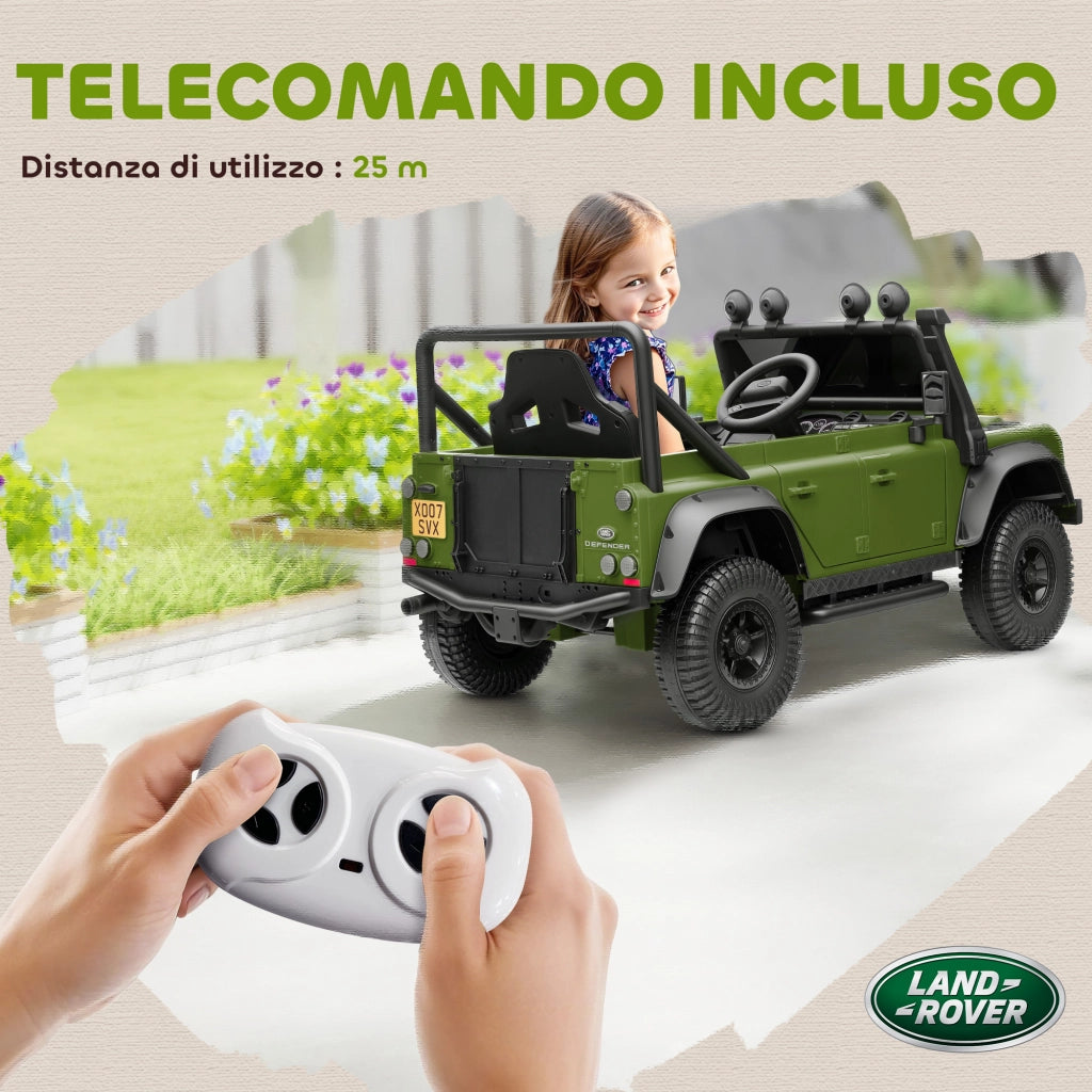 Macchina Bambini Verde 12V LED Telecomando Sospensioni ¨C Minimal ¨C Verde
