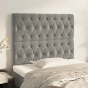 Testiera-Testata Decorativa Grigio Chiaro 90x7x118/128 cm Velluto