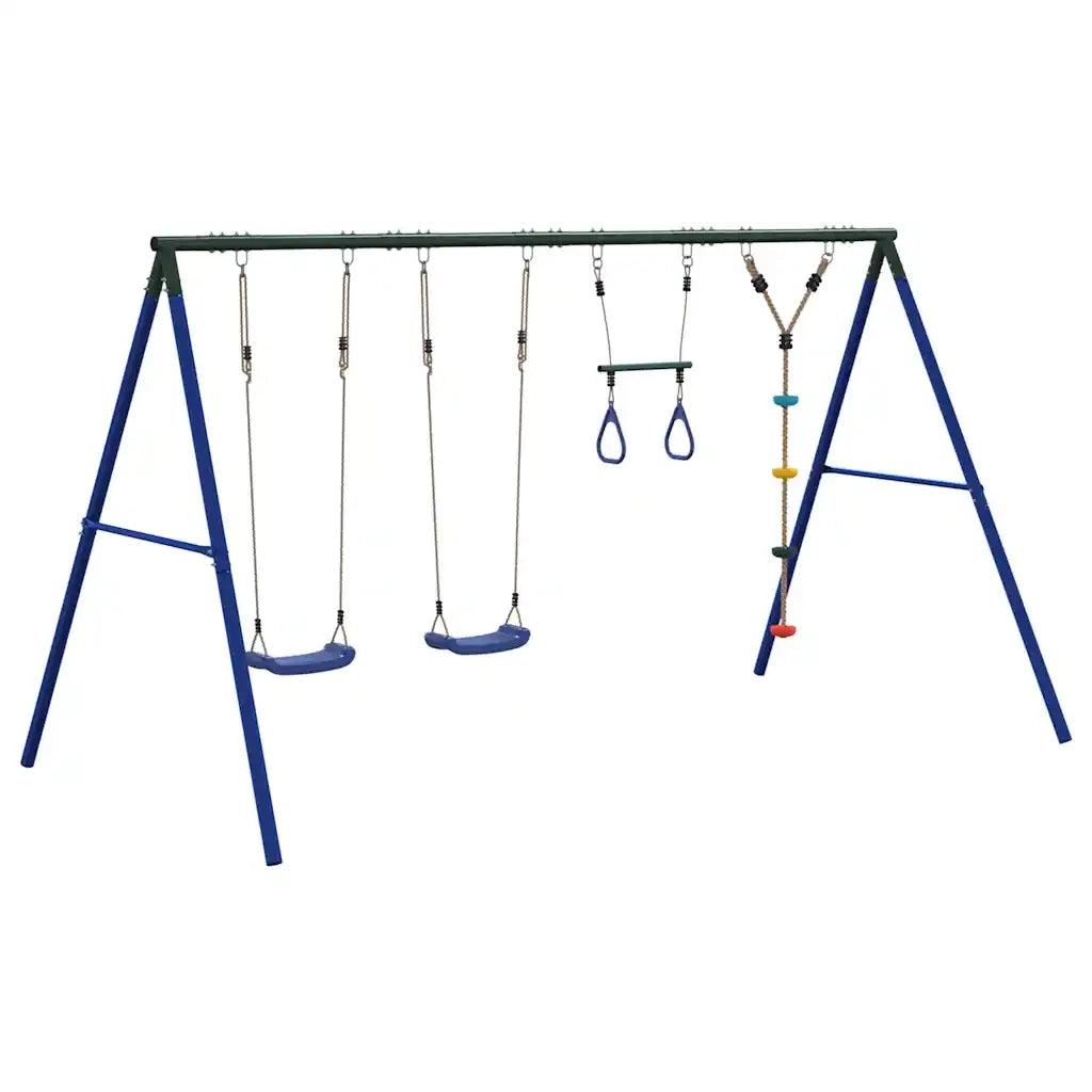 Set Gioco da Esterno con Altalene Trapezio e Altalena a Disco CFW5667865