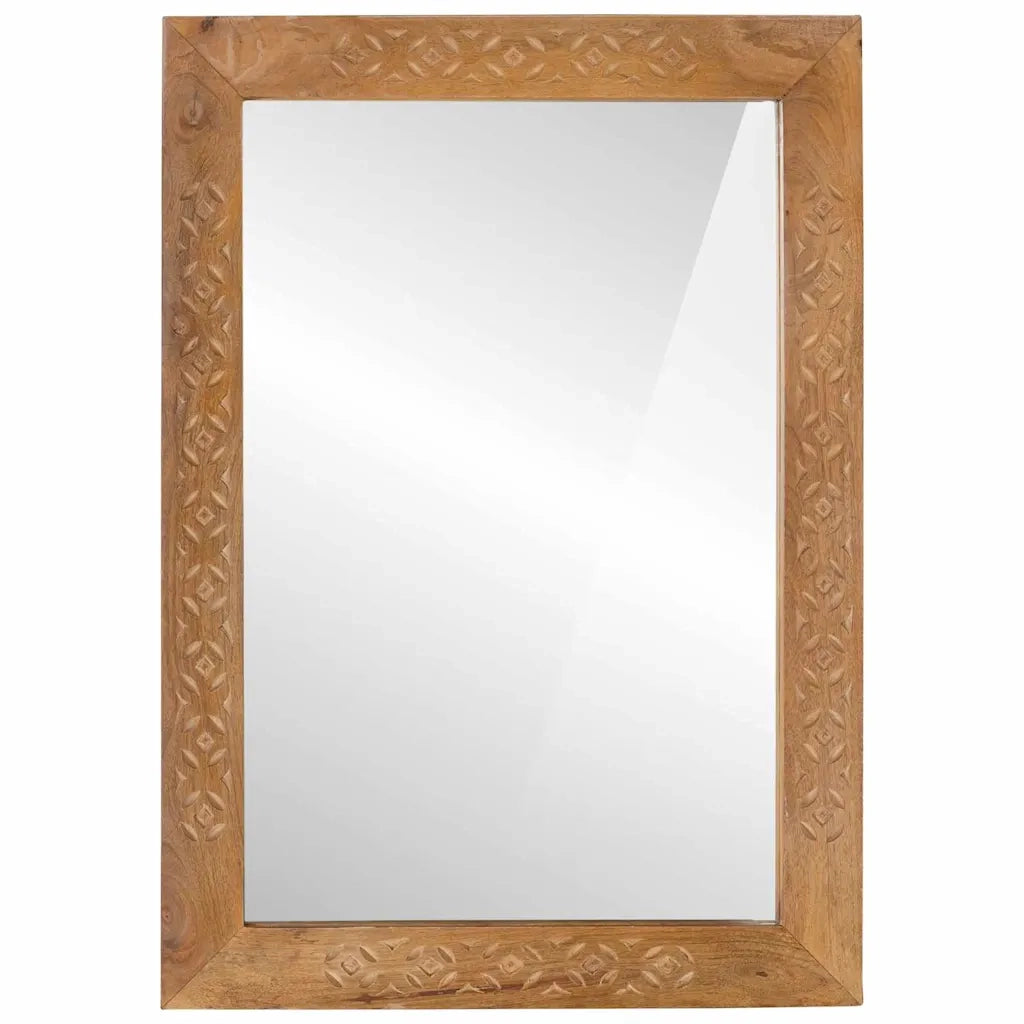 Specchio da Parete | Specchio decorativo 70 x 50 cm Legno ingegnerizzato e Vetro