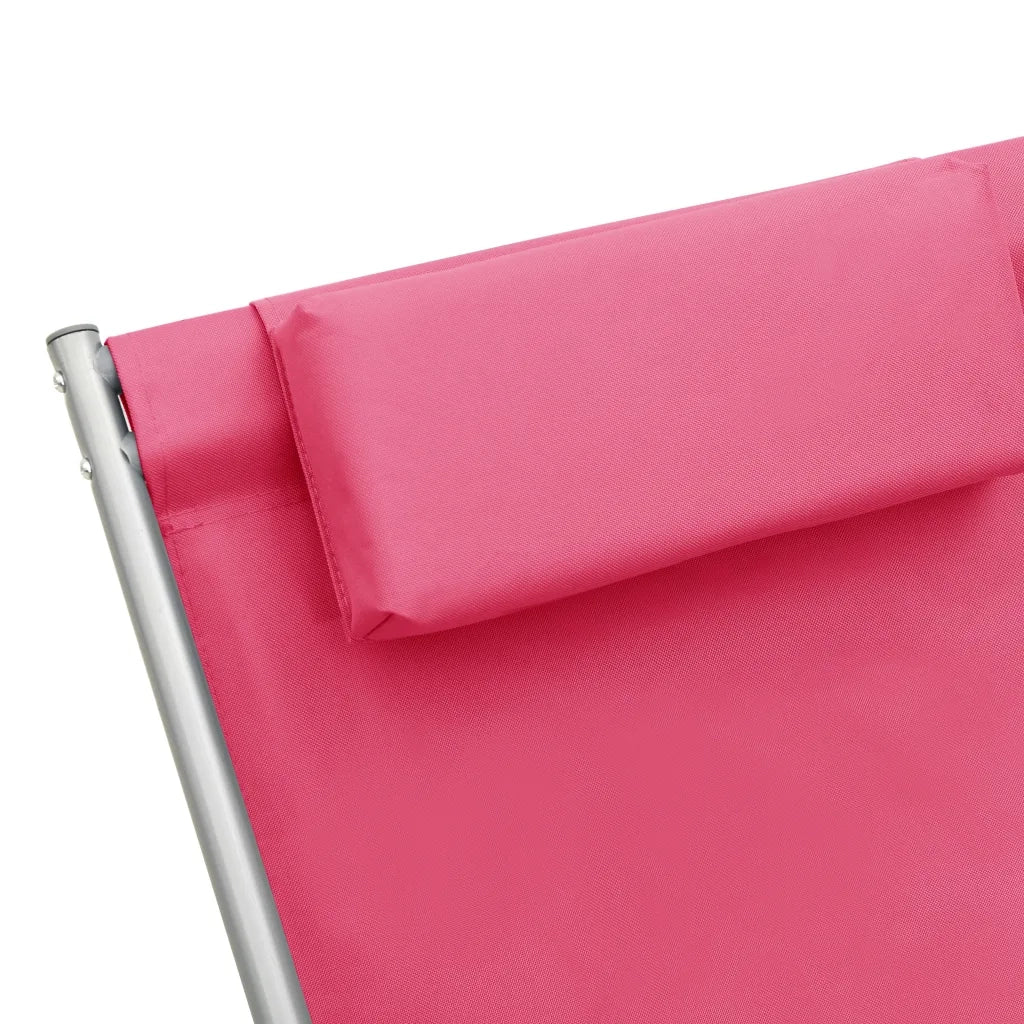 Sedie a Dondolo 2 pz in Acciaio Rosa 310341