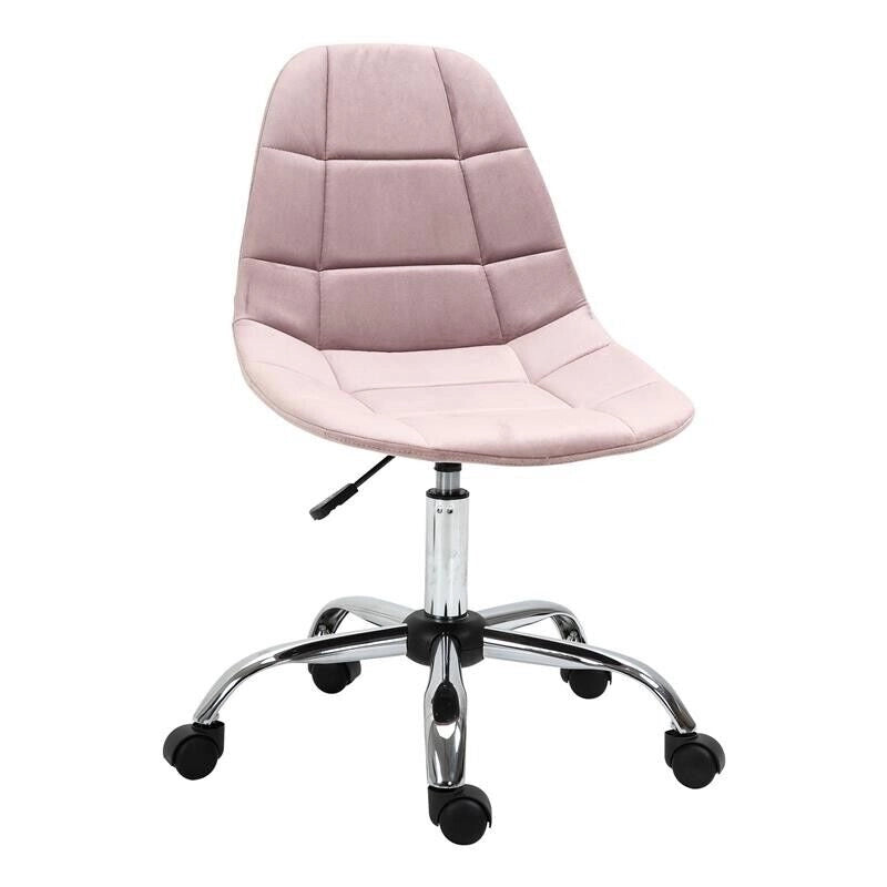 SEDIA GIREVOLE PER SCRIVANIA UFFICIO ERGONOMICA REGOLABILE ROSA
