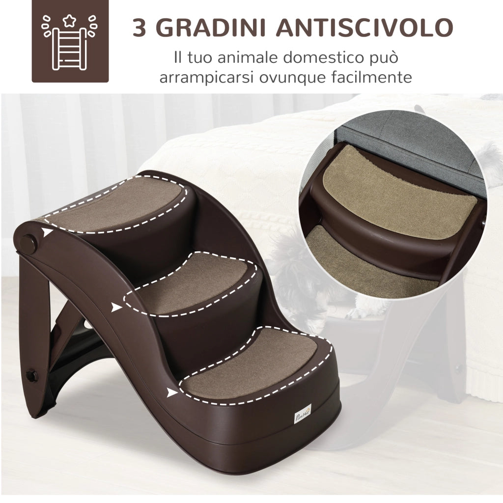 Scaletta per Cani Pieghevole ¨C Minimal ¨C 49x38x38 cm, Marrone