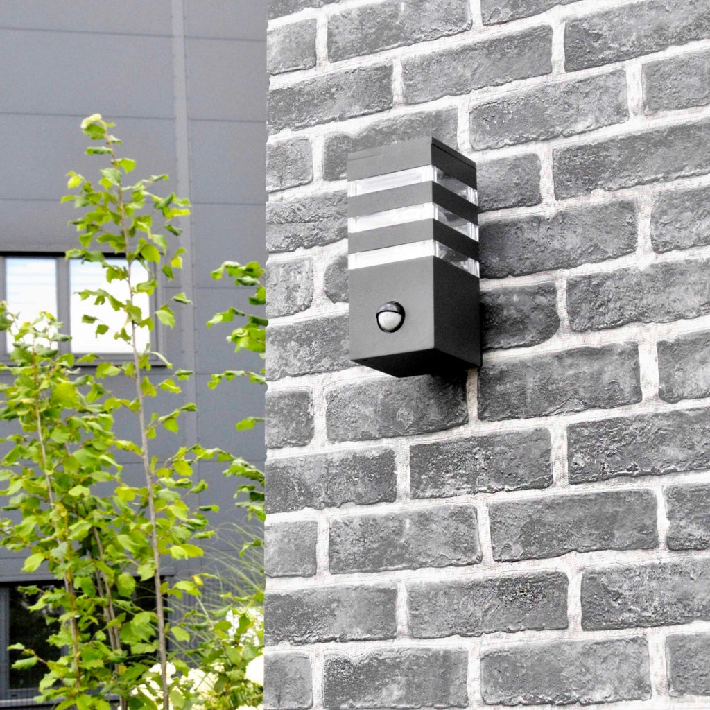 Applique esterna con sensori grafite E27 Teksas Polux