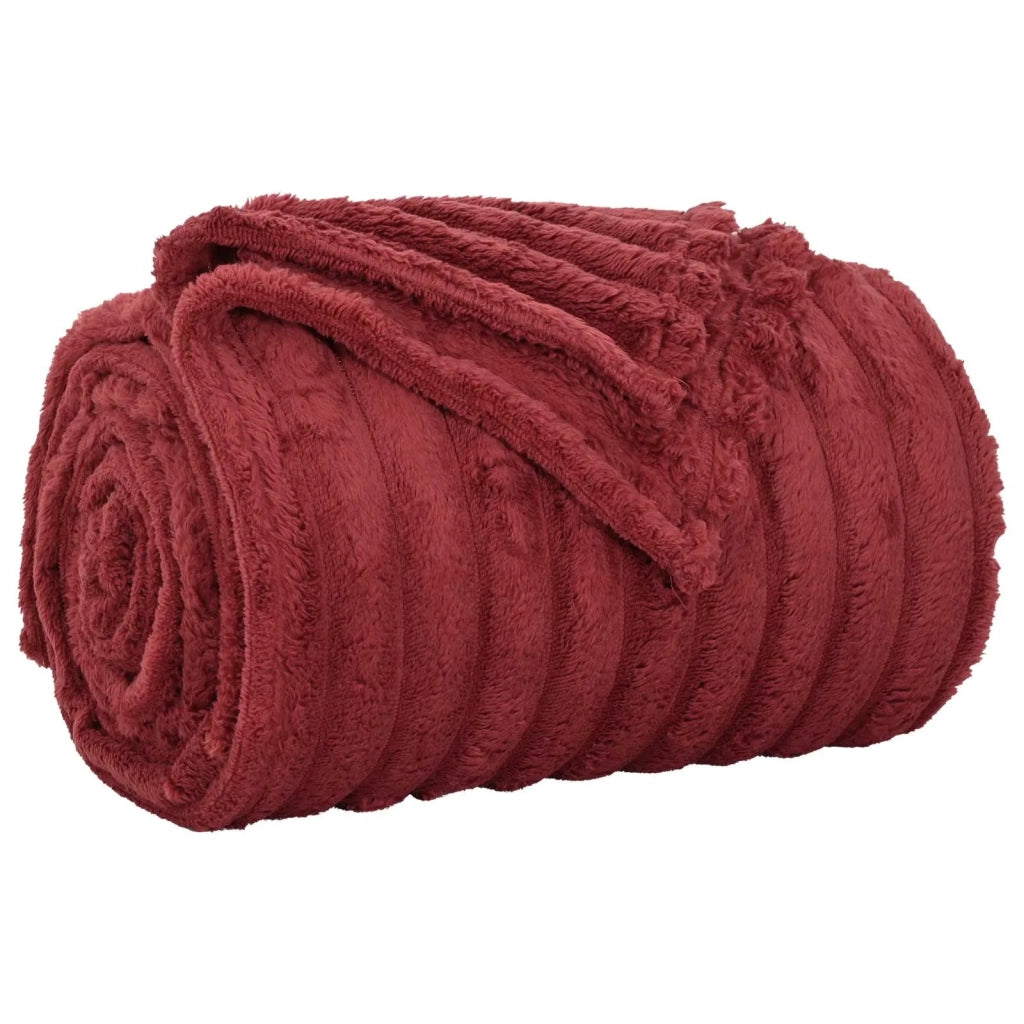 Coperte da Pile 6 pcs Rosso Bordeaux 240 x 220 cm Panno