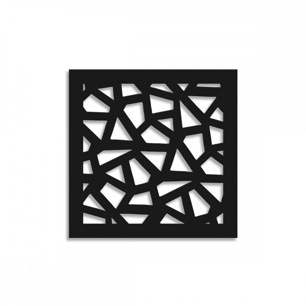 SEGMENTI - Pannello in PVC traforato - Parasole Misura: 48x48 cm, Colore: nero