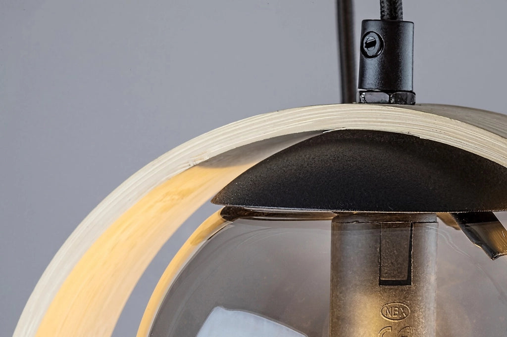 Lampada sospensione Rabalux Peyton 3xE14 faggio Ø35cm