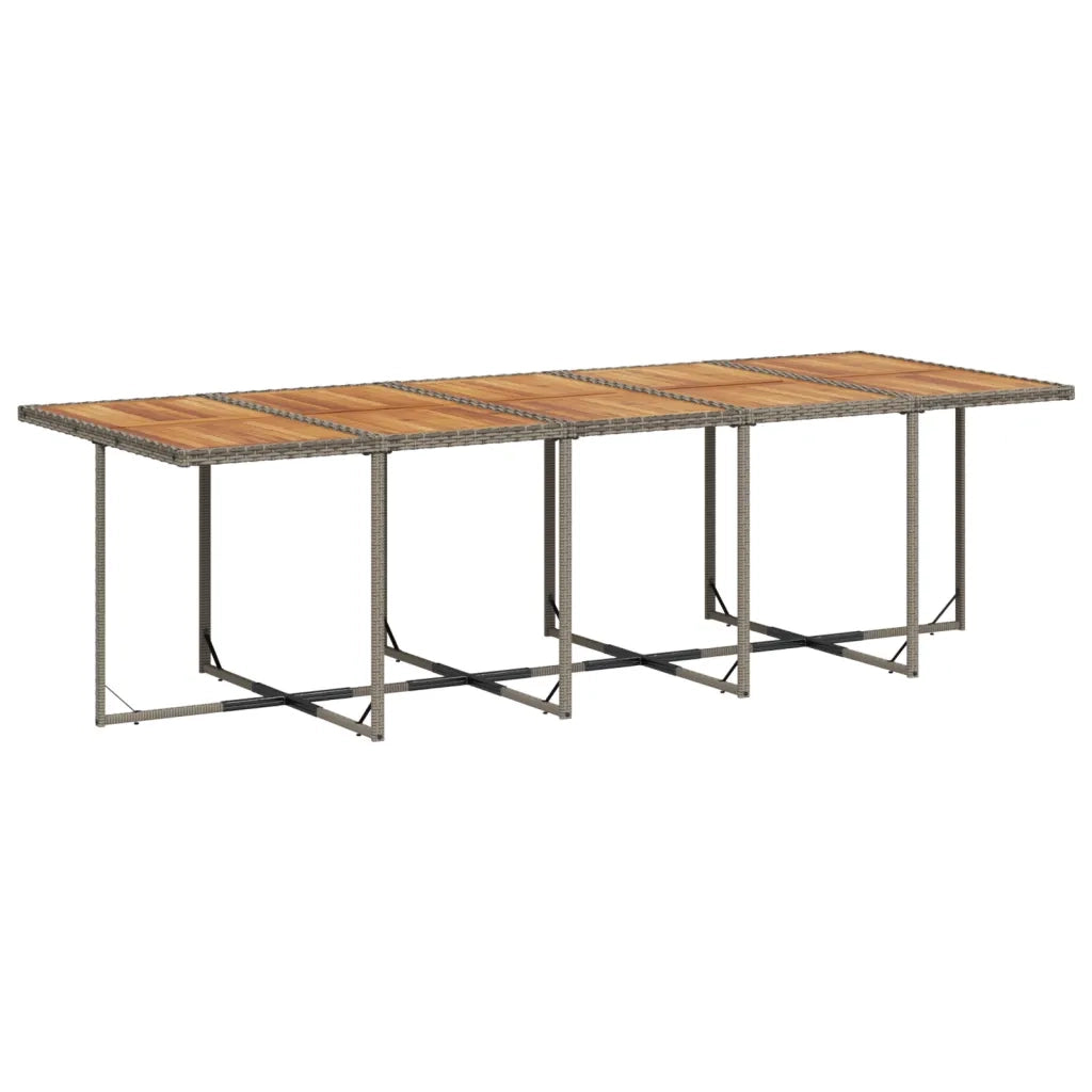 Set da pranzo da giardino da 15 pz con Cuscini in Polyrattan Grigio 3277768