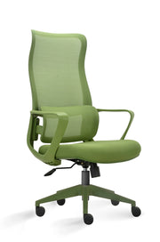 Sedia studio Hispanohogar altezza regolabile in tessuto verde