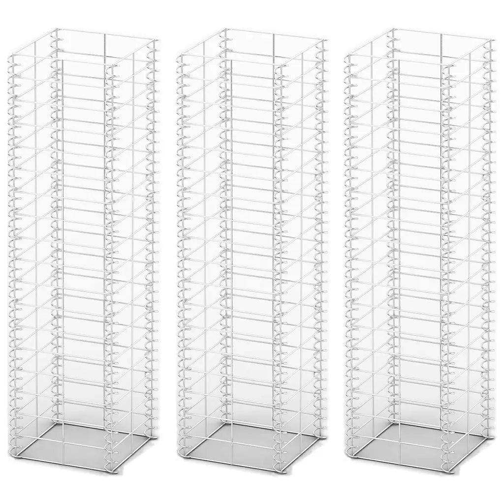 Set Gabbione 3 pz in Filo Zincato 25 x 25 x 100 cm  cod mxl 23583