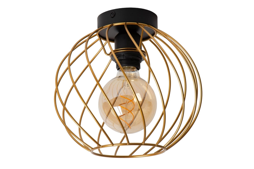 Plafoniera DANZA in metallo ottone 25cm E27 40W Lucide
