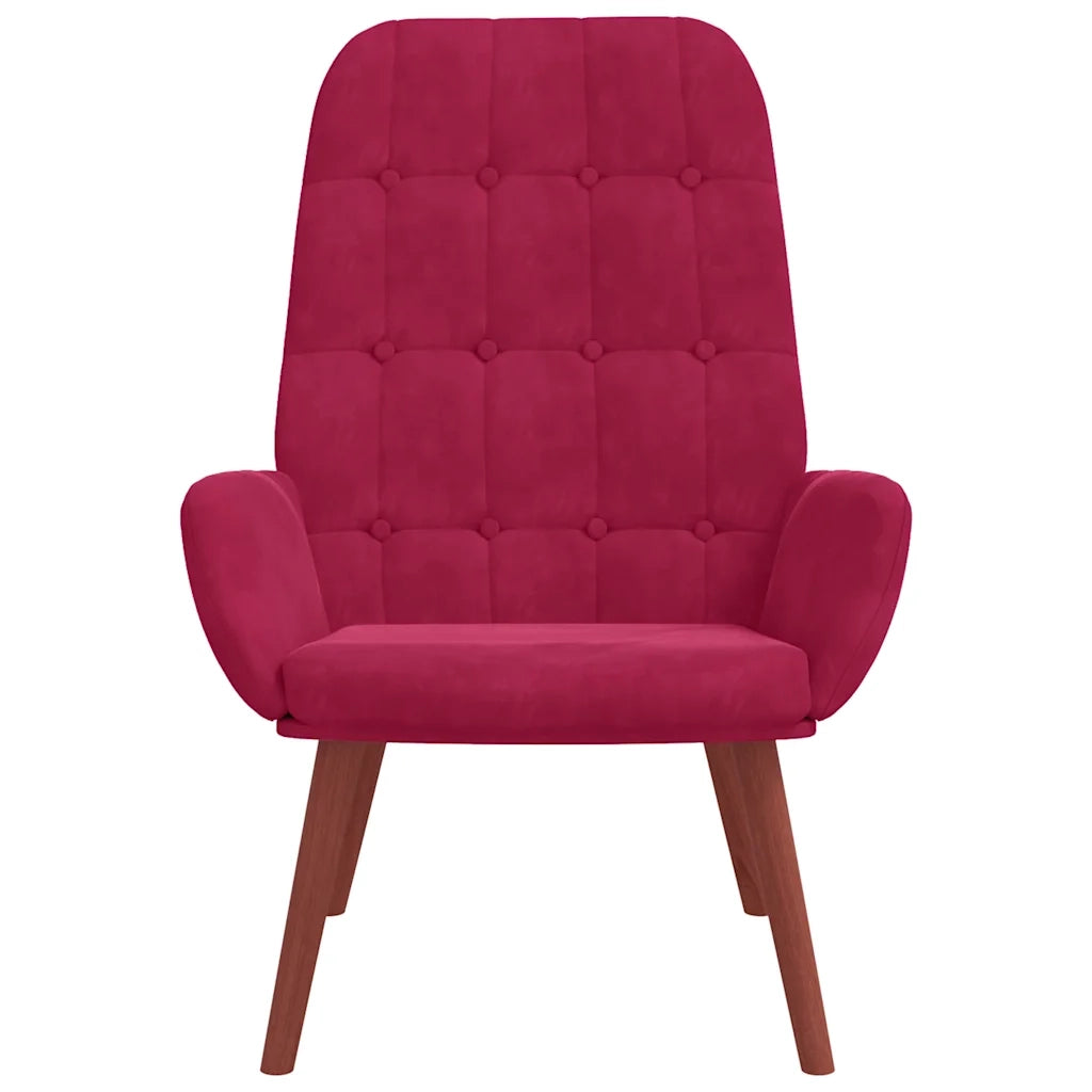 Sedia Relax Rosso Vino in Velluto 4102637