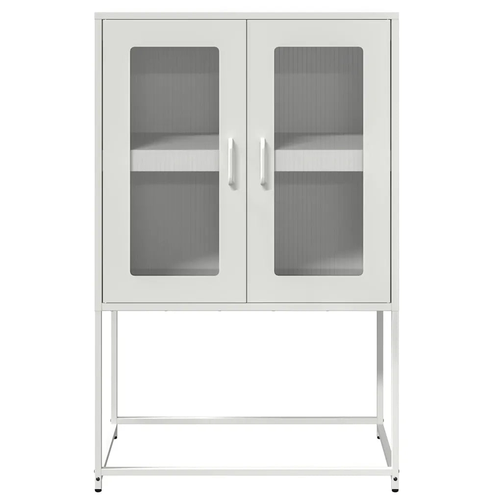 Credenza Bianca 68x39x107 cm in Acciaio 853379