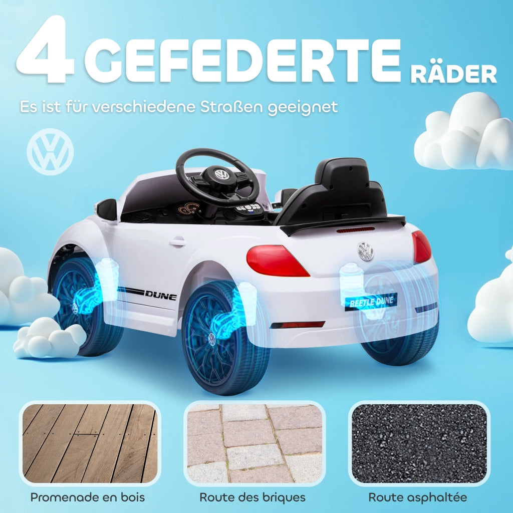 Auto elettrica per bambini VW Beetle ¨C Minimal ¨C Bianco