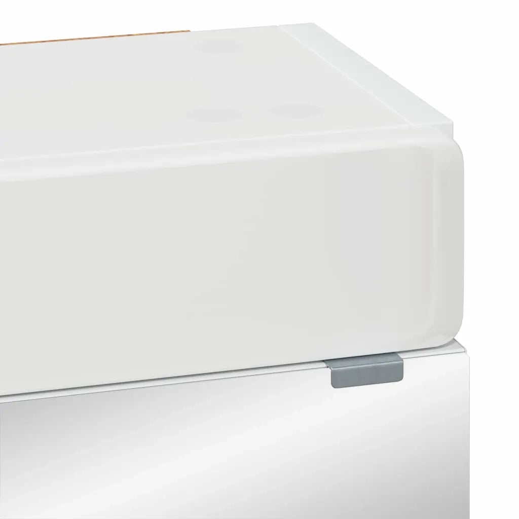 Mobiletto per specchio da Bagno | Armadio da bagno con porta TULUM Bianco Lucido