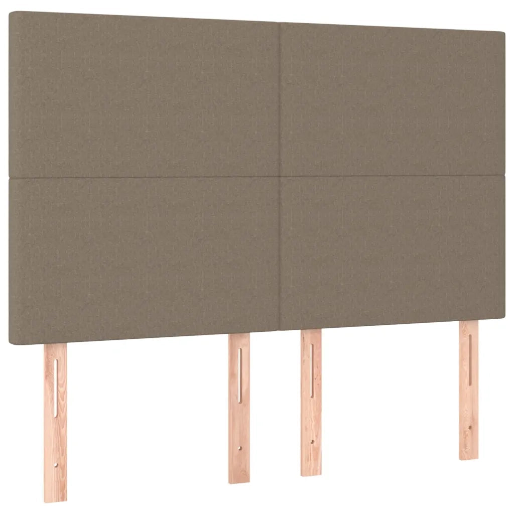 Letto a Molle con Materasso e LED Tortora 140x200 cm in Tessuto 3135281