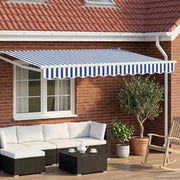 Tettuccio Elettrico Retrattile Blu e Bianco 3 x 2 m