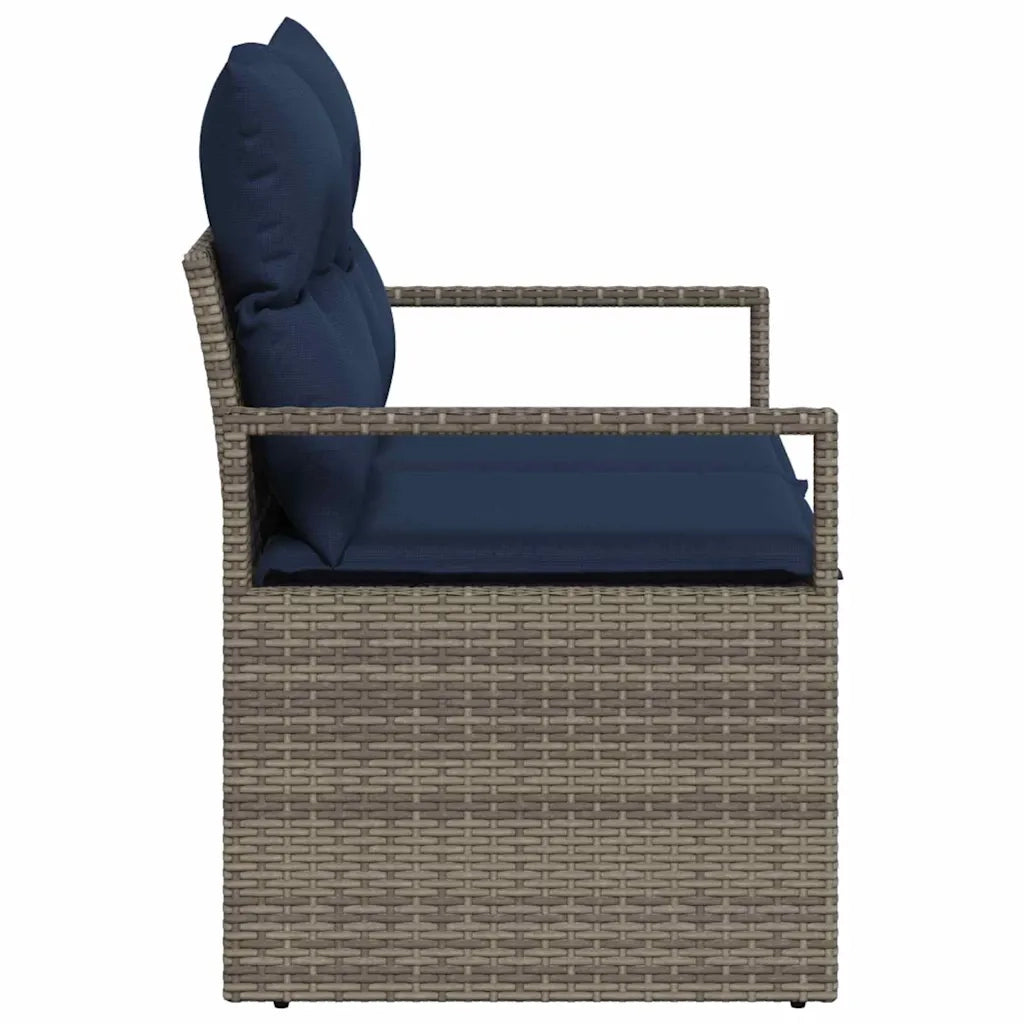 Divano da giardino con cuscino 120 x 62 x 69 cm. polyrattan 42006759
