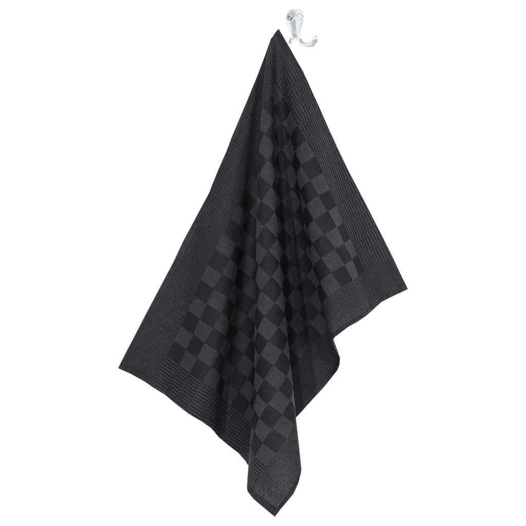 Set Strofinacci 10 pz | Teli per bagno in Cotone Nero e Grigio