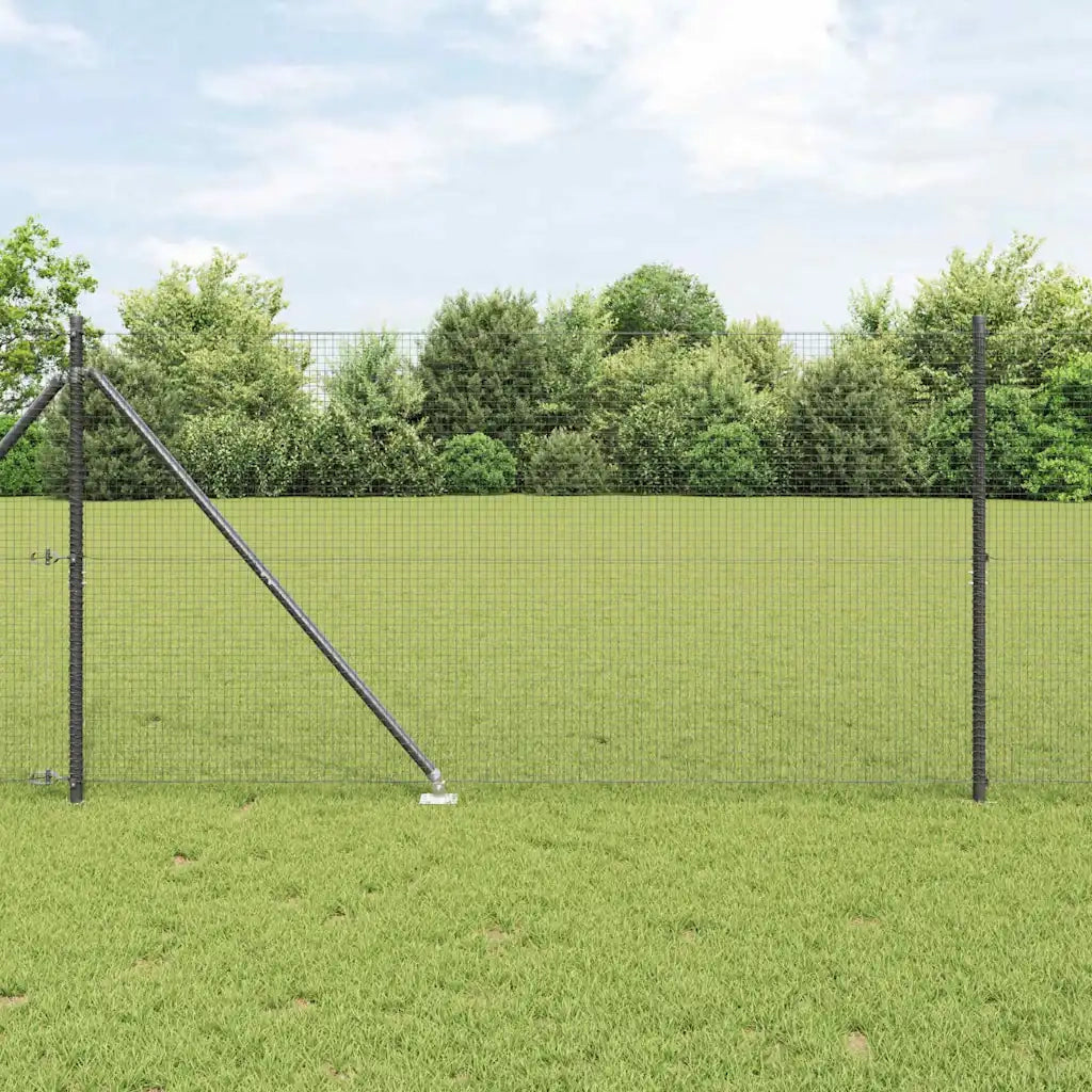 Recinzione da Giardino | Recinzione in rete saldata con punte Acciaio e PVC Grigio Rete