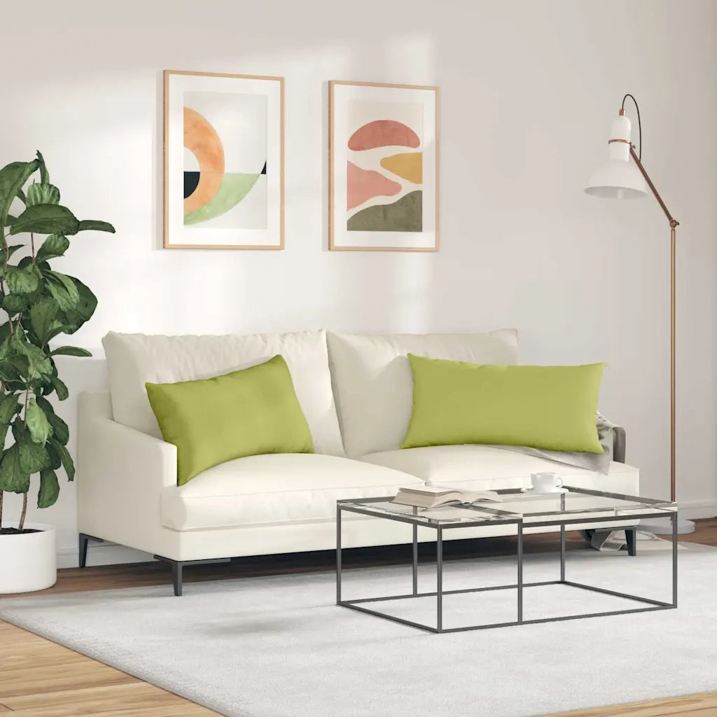 Cuscini da Divano 2 pcs Verde chiaro 80 x 40 cm Tessuto 42013706