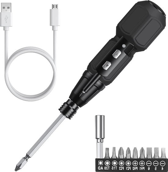Mini set di chiavi a batteria 13 in 1 - set di chiavi a batteria ad alta precisione - 10 chiavi a batteria - chiave a batteria magnetica con meccanica fine e luce LED