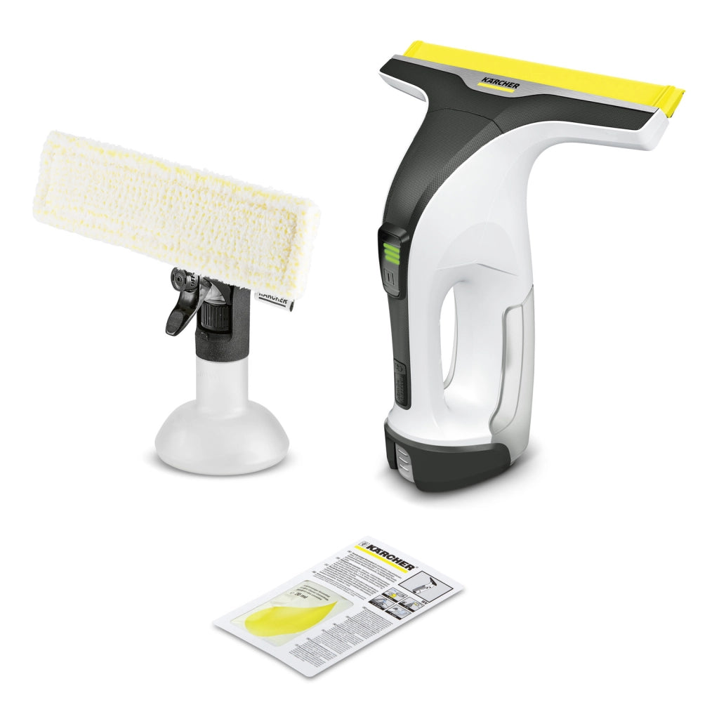 KARCHER Lavavetri a batteria WV 4-4 Plus - Serbatoio acqua sporca: 150 ml - Autonomia per ricarica della batteria: circa. 40 (2,5 Ah) min - Capacità della batteria: 2.5 Ah