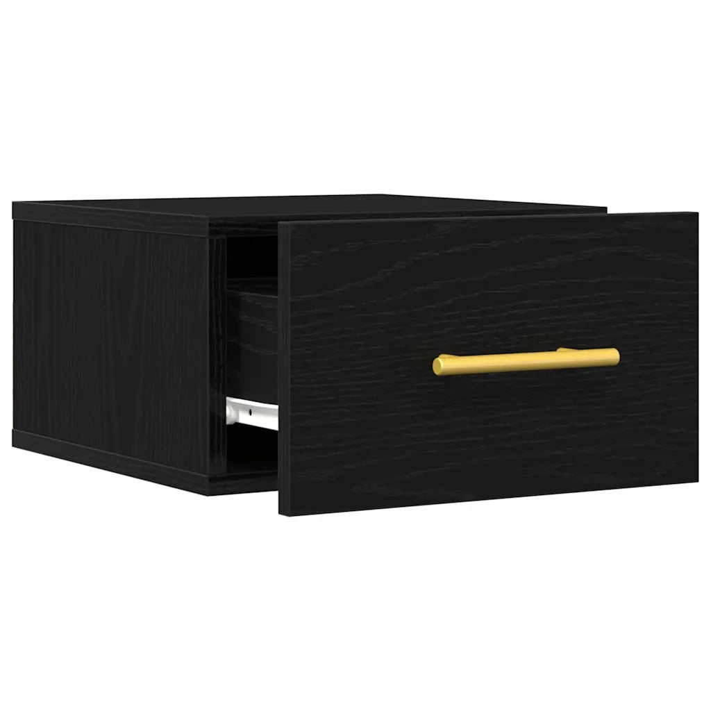 Armadio da Notte Rovere Nero 35 x 35 x 20 cm Legno multistrato 863786
