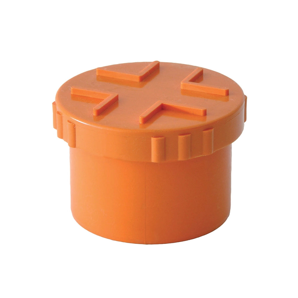 TAPPI A VITE IN PVC ARANCIO- Diam. 63- senza- pezzi 1