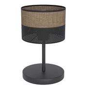 Lampada da tavolo KARBON nera marrone E27 Emibig