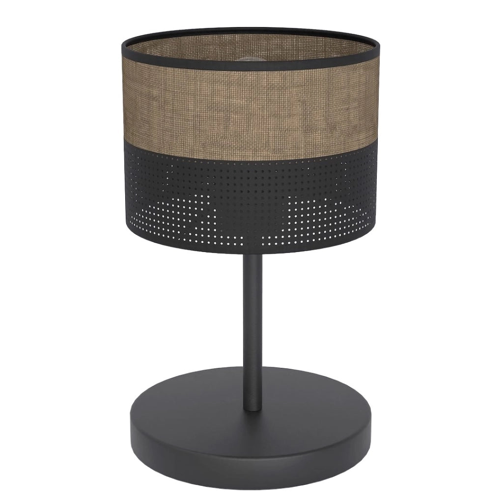 Lampada da tavolo KARBON nera marrone E27 Emibig