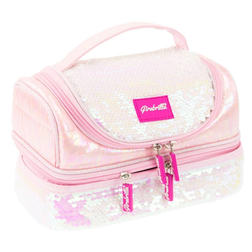 girabrilla puffer lunch box white perlescent