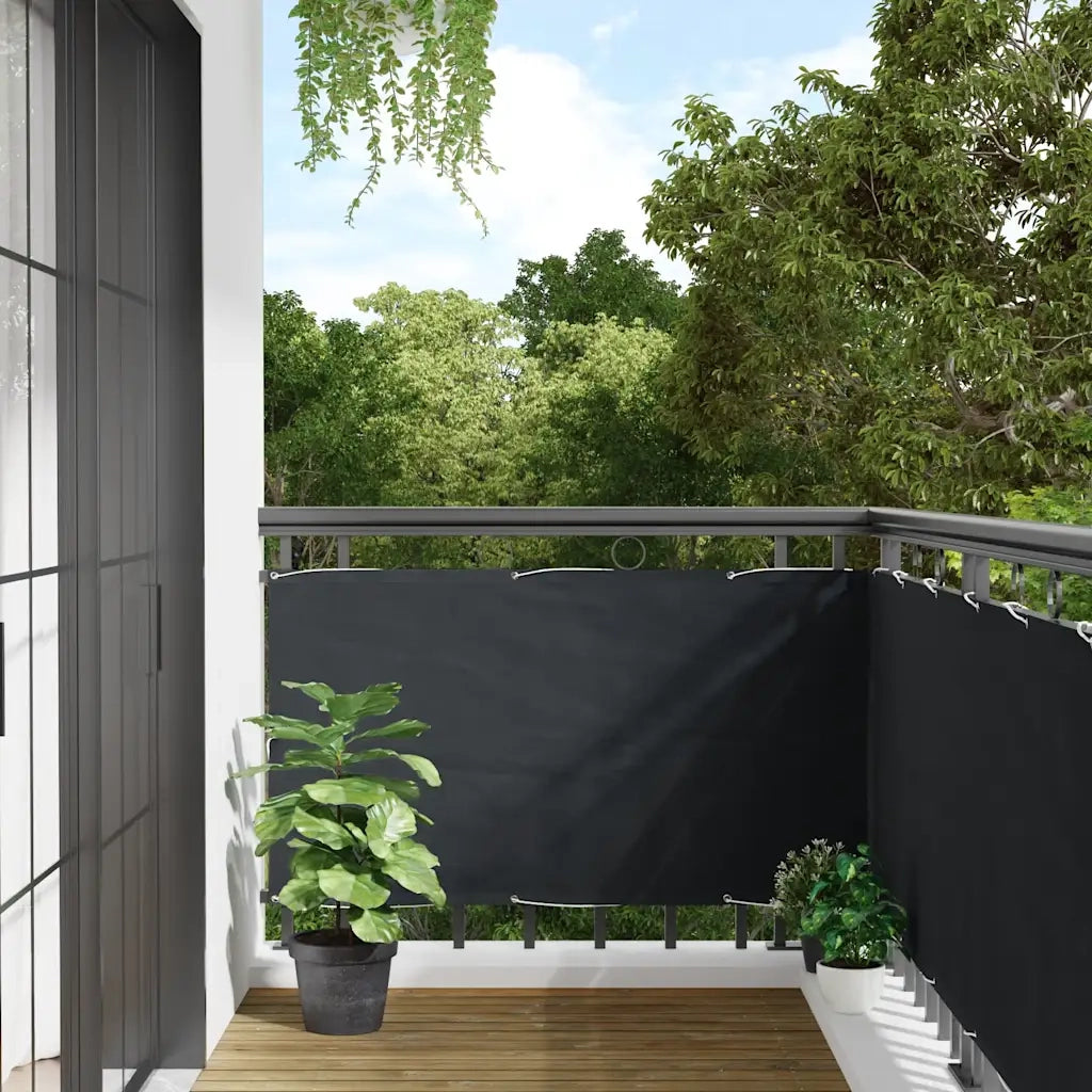 Paravento da Balcone-Pannello per balcone Antracite 75x300 cm in Tessuto Oxford