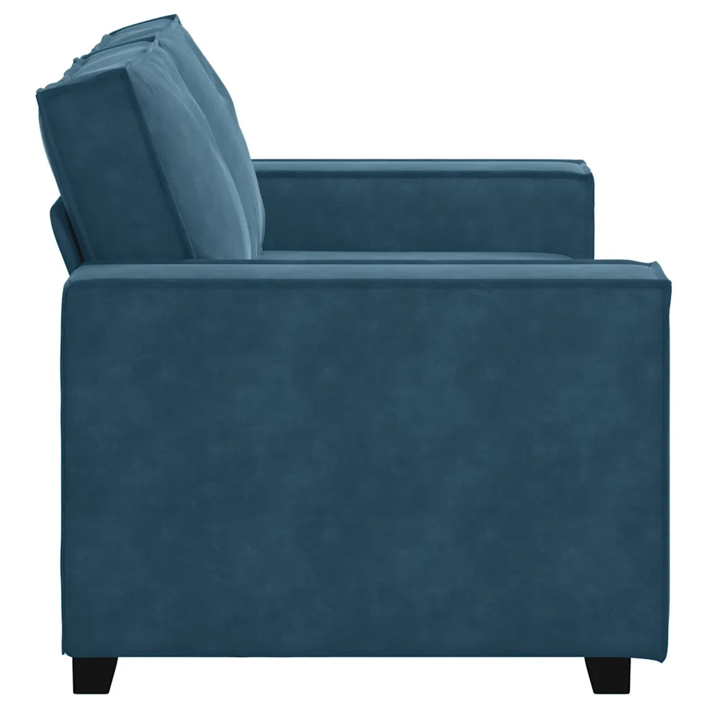 Divano a 2 Posti Blu 160x78x84 cm in Velluto 4105019