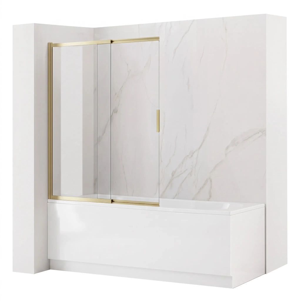 Paravento Vasca Scorrevole Rea Dario Brush Gold 100