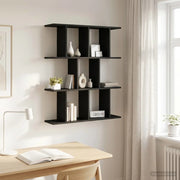 Scaffale da parete Rovere Nero 80 x 20 x 96 cm 8012205