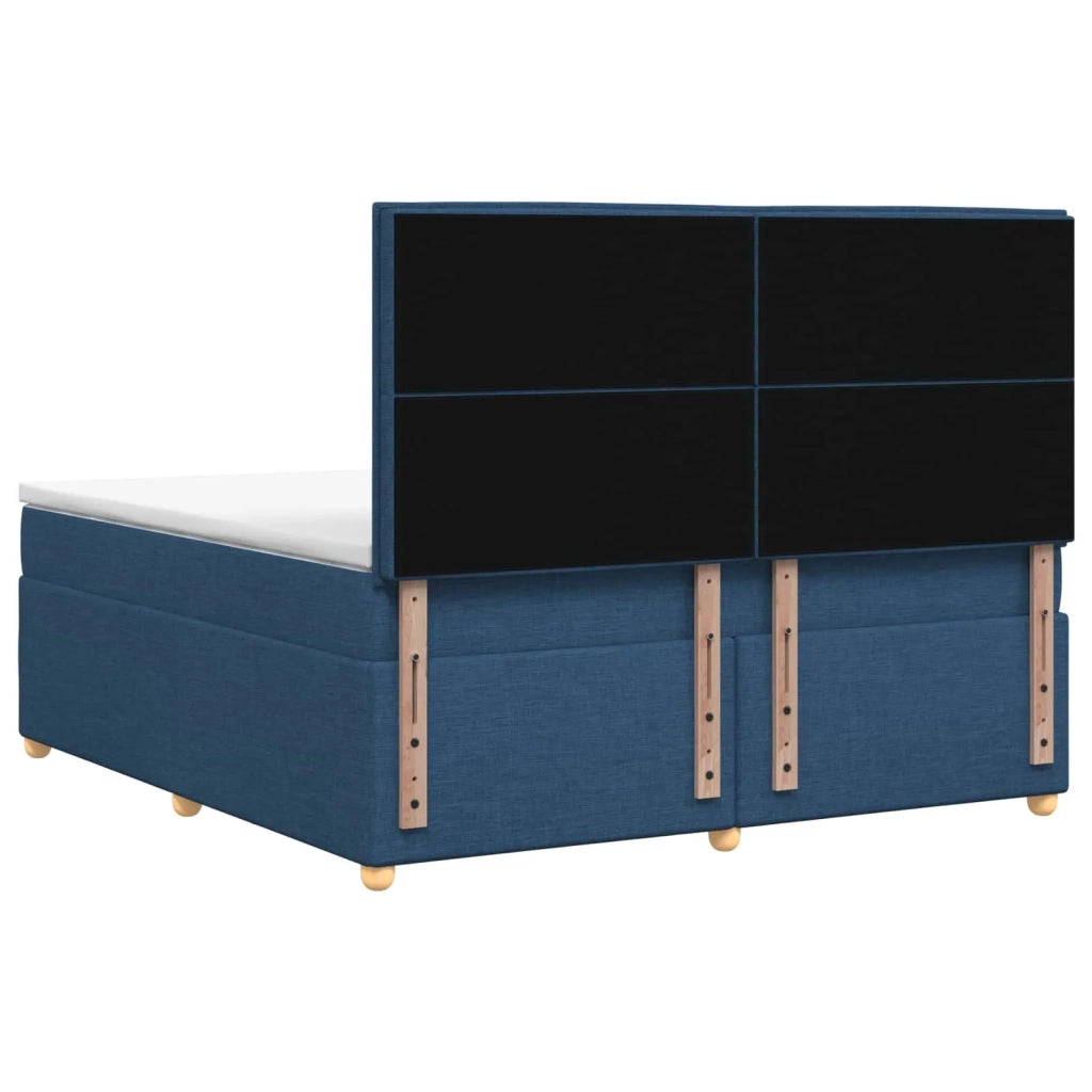 Letto box spring con materasso Blu 140 x 190 cm Tessuto 3455342