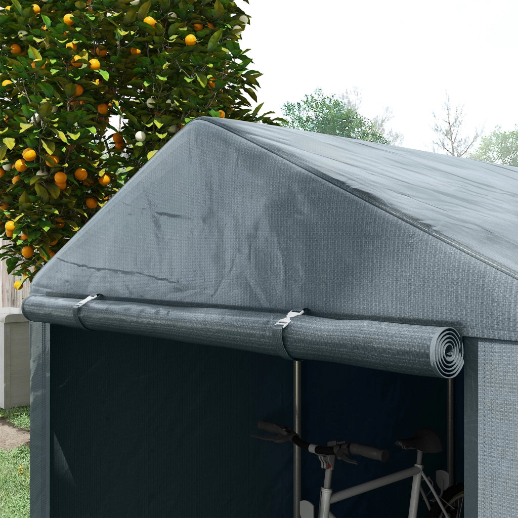 Capannone per Attrezzi ¨C zephmum ¨C Grigio Scuro 160x218x172 cm